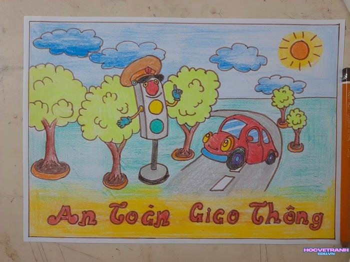 vẽ tranh an toàn giao thông