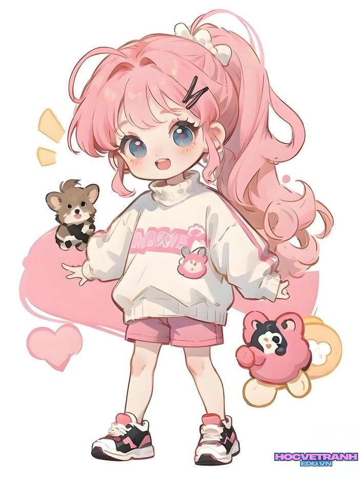 vẽ tranh anime chibi đơn giản