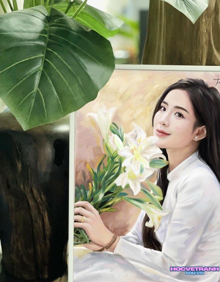 vẽ tranh áo dài và ước mơ