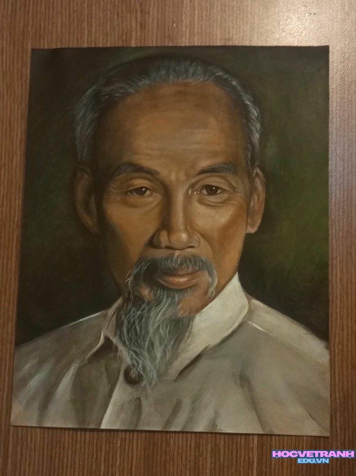vẽ tranh bác hồ chi tiết