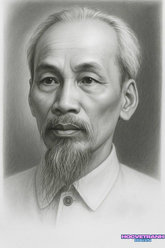 vẽ tranh bác hồ cho thiếu nhi