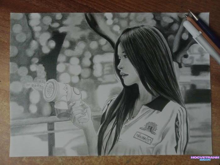 vẽ tranh bằng bút chì dễ làm