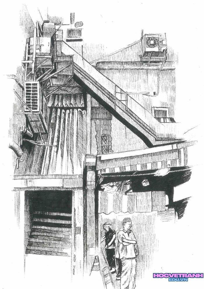 vẽ tranh bằng bút chì đổ bóng