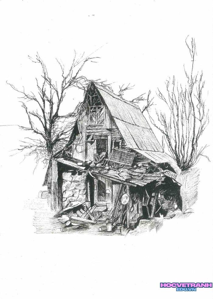 vẽ tranh bằng bút chì và tẩy