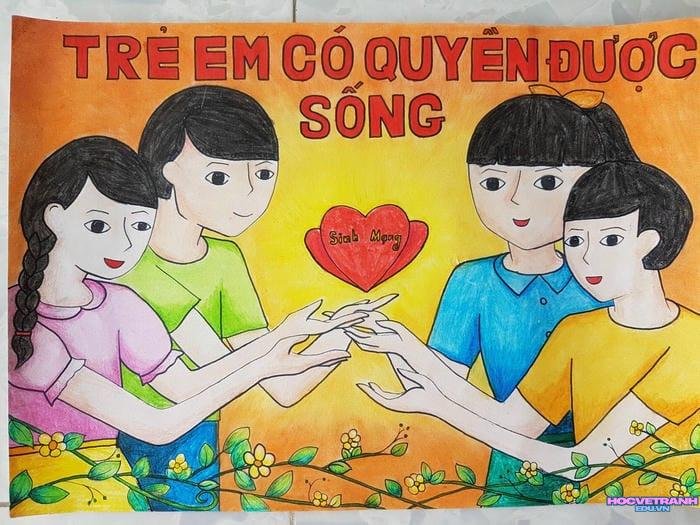 vẽ tranh bạo lực học đường