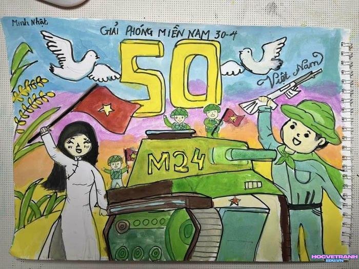 vẽ tranh bảo vệ hòa bình học sinh