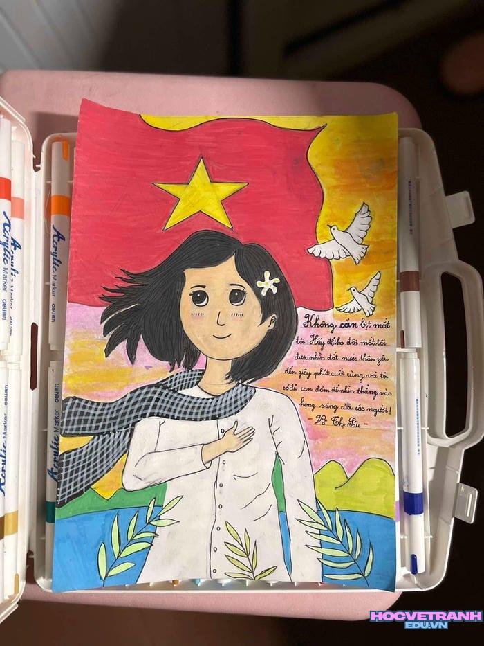 vẽ tranh bảo vệ hòa bình thế giới