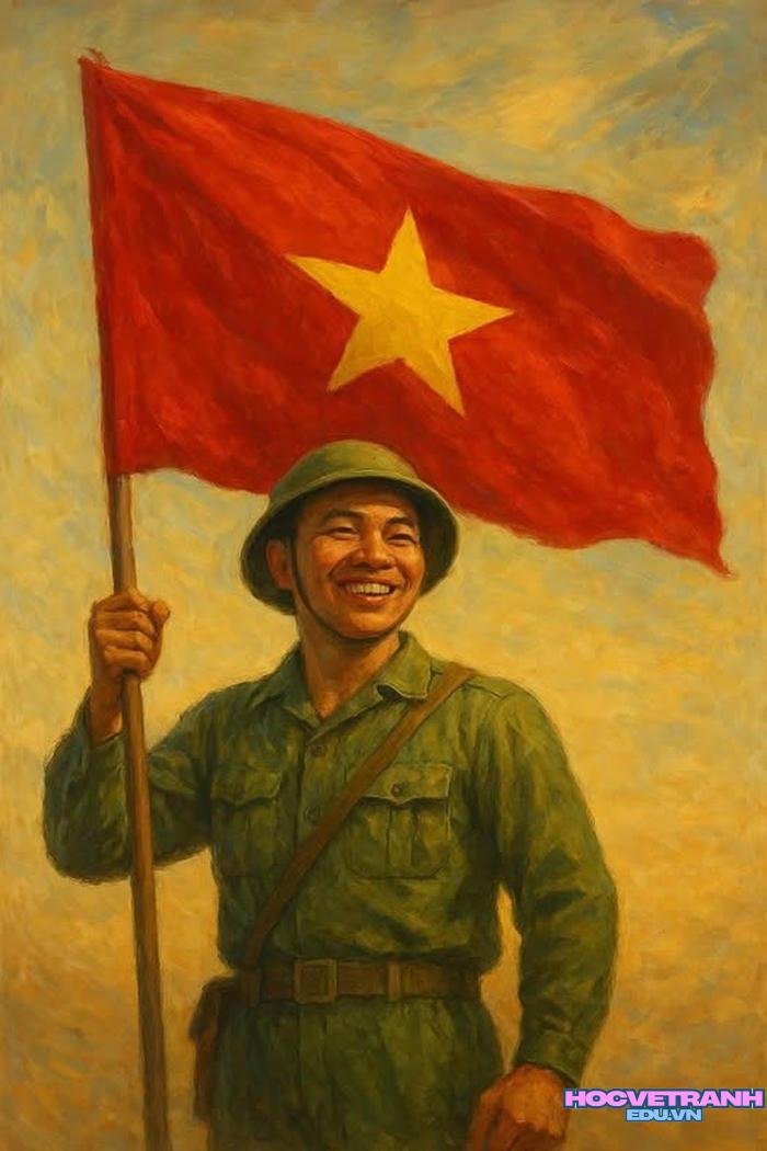 vẽ tranh bảo vệ hòa bình với biểu tượng