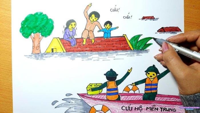 vẽ tranh bảo vệ tổ quốc và biển cả