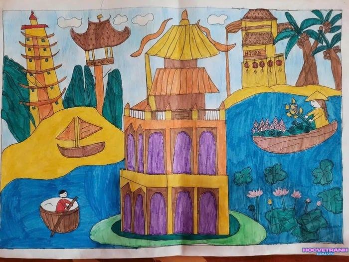 vẽ tranh bìa chuyện cổ tích bằng tay