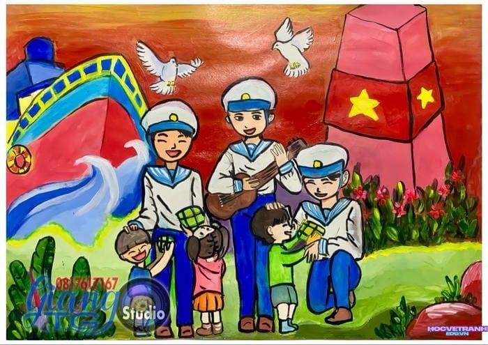 vẽ tranh biển đảo cho mọi người