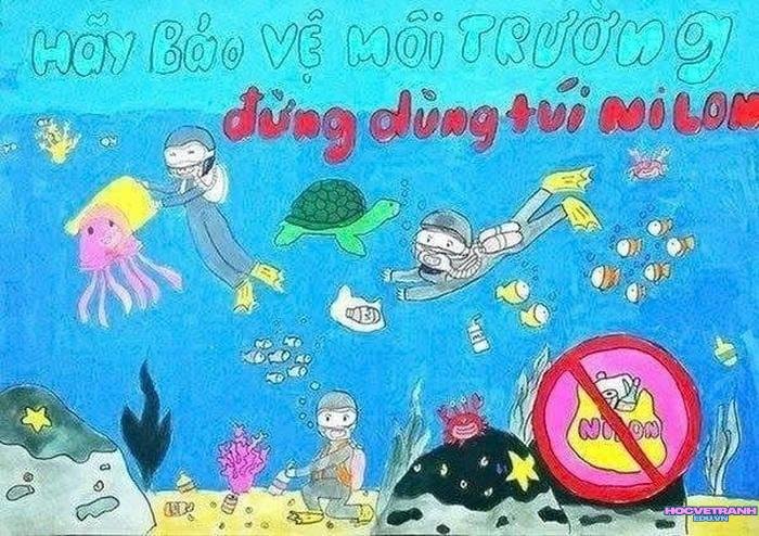 vẽ tranh biển đảo dễ vẽ