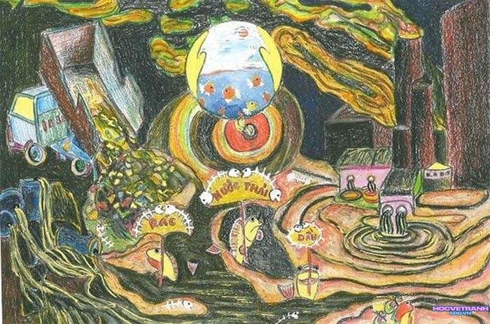 vẽ tranh biển đảo với hải âu