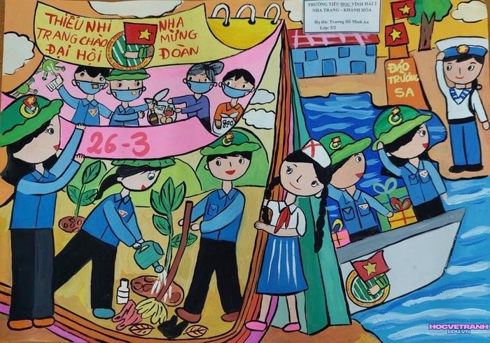 vẽ tranh biển đảo