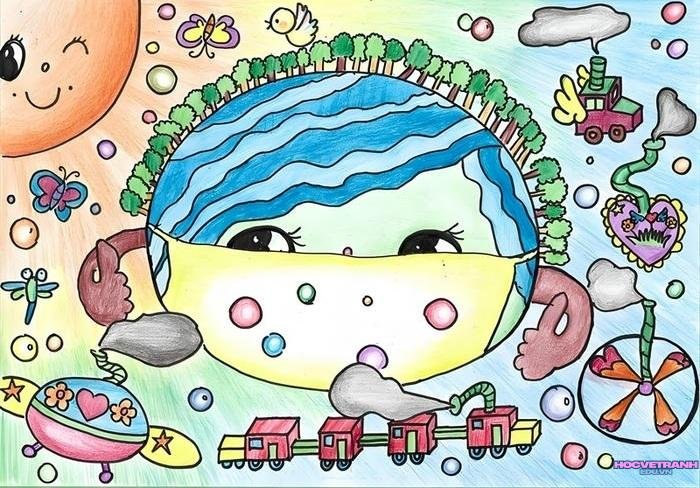 vẽ tranh biến đổi khí hậu hd