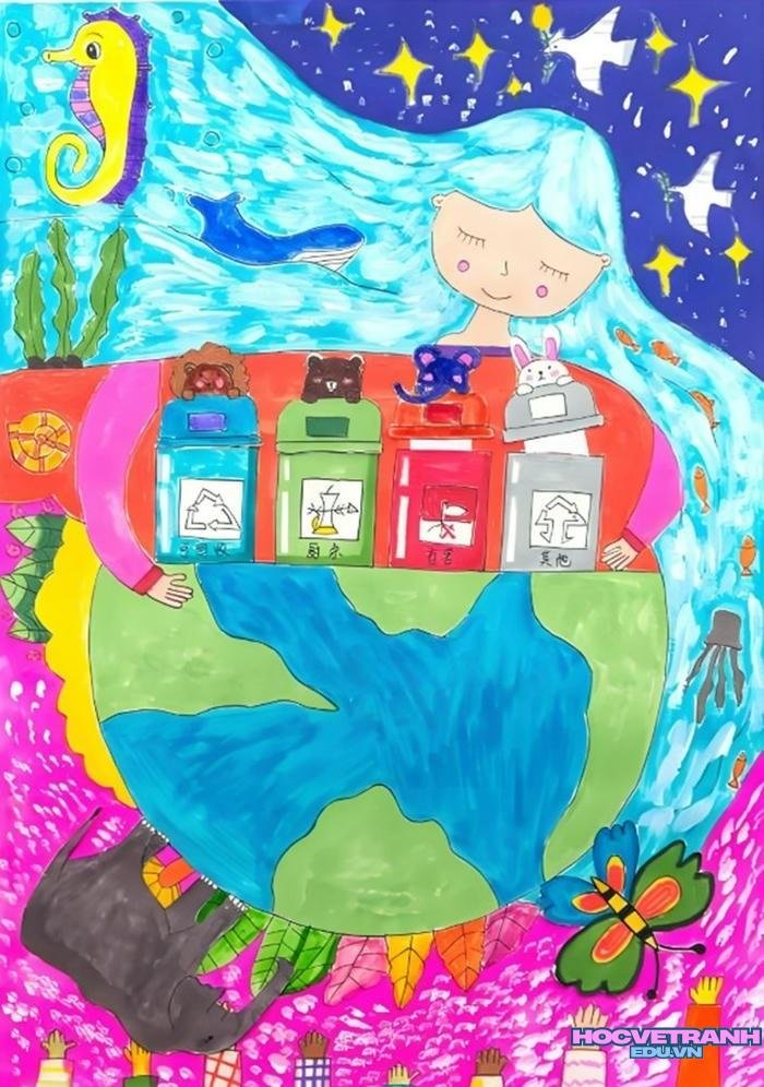 vẽ tranh biến đổi khí hậu hot