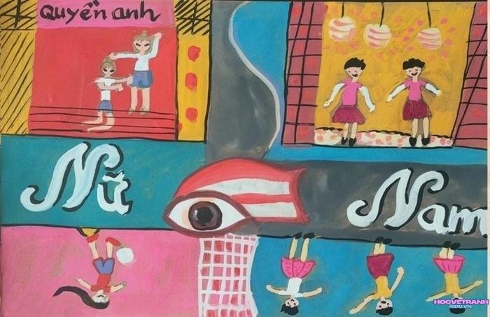 vẽ tranh bình đẳng giới đơn giản nhất