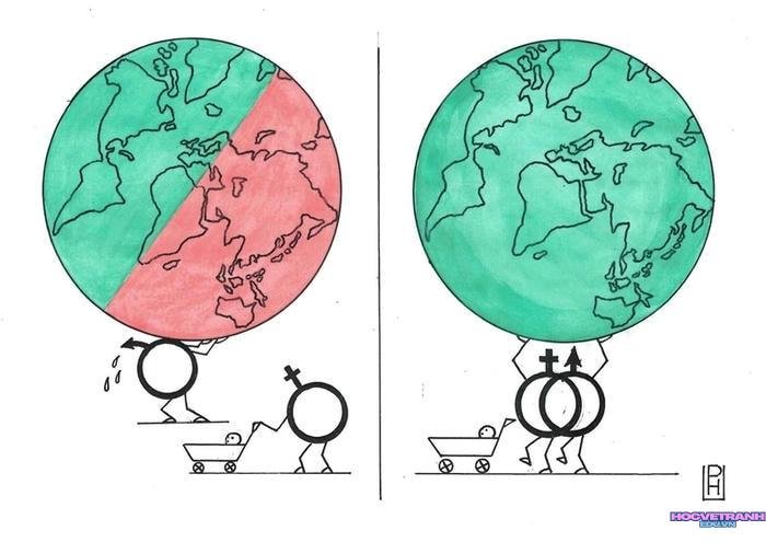 vẽ tranh bình đẳng giới hiện nay