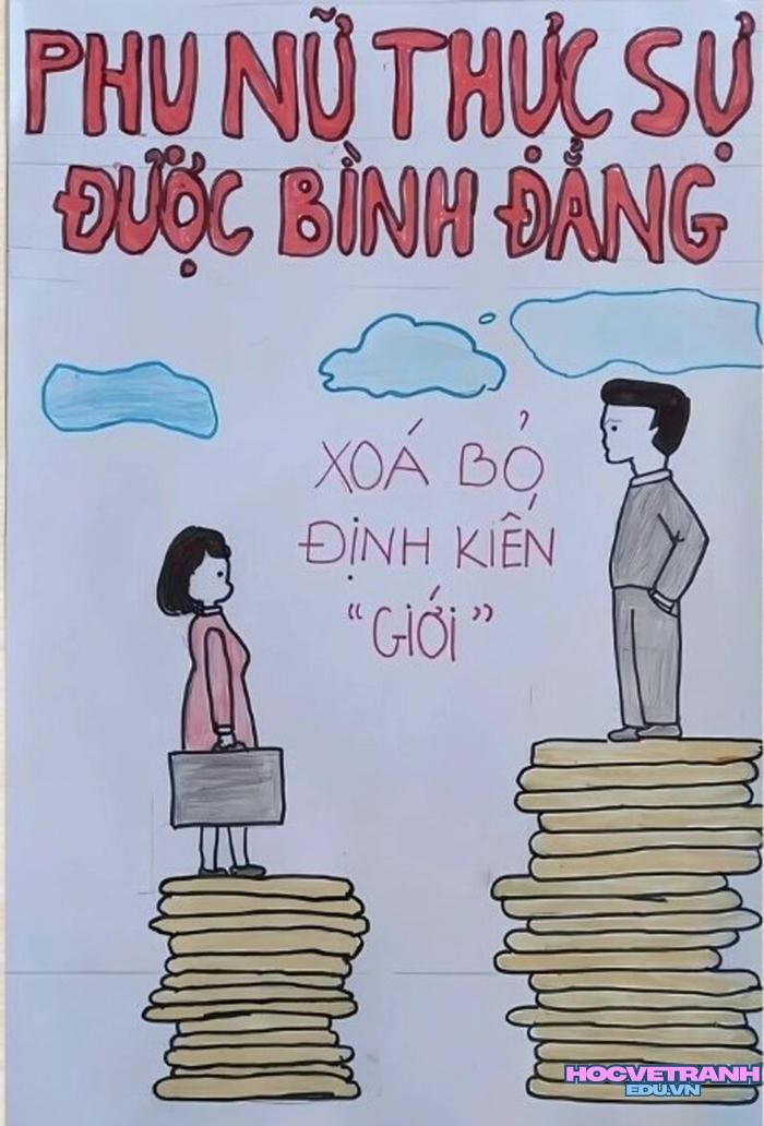 vẽ tranh bình đẳng giới trong trường học