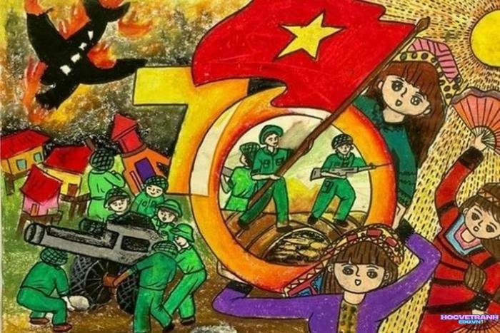 vẽ tranh bồ đội