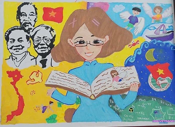 vẽ tranh chào mừng đại hội đoàn 2025