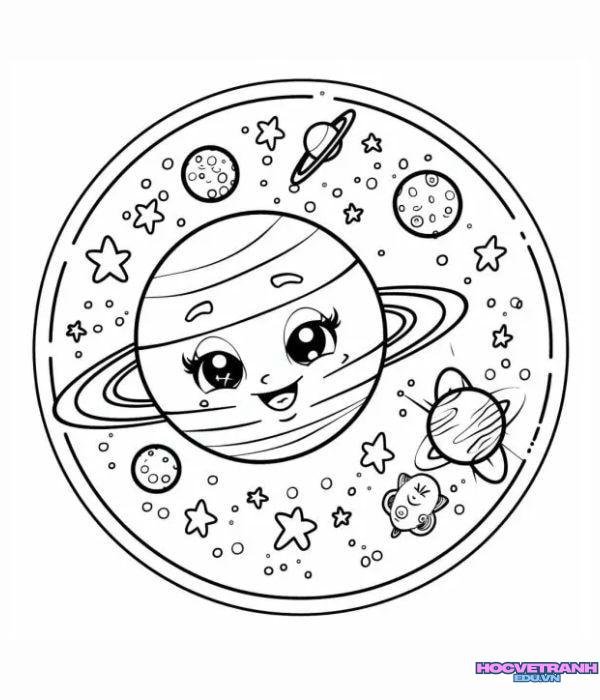 vẽ tranh cho bé hành tinh