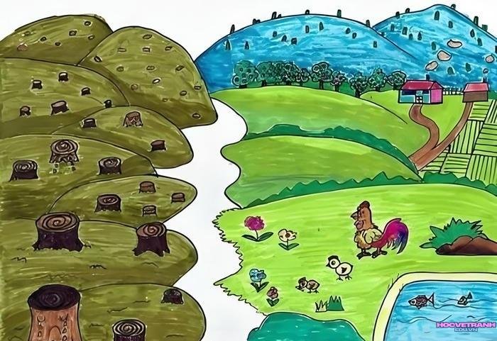 vẽ tranh chống biến đổi khí hậu