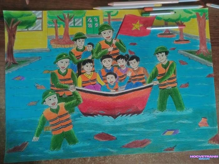 vẽ tranh chủ đề bảo vệ hòa bình