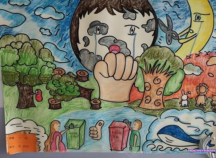 vẽ tranh chủ đề biến đổi khí hậu