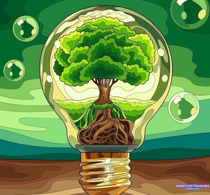 vẽ tranh chủ đề tiết kiệm năng lượng