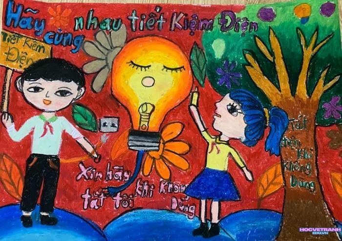 vẽ tranh chủ đề tiết kiệm năng lượng full hd