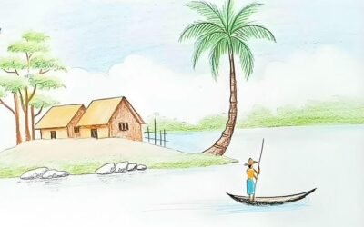 vẽ tranh chủ đề tự do bên biển