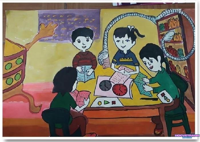 vẽ tranh chủ đề tự do lớp 3