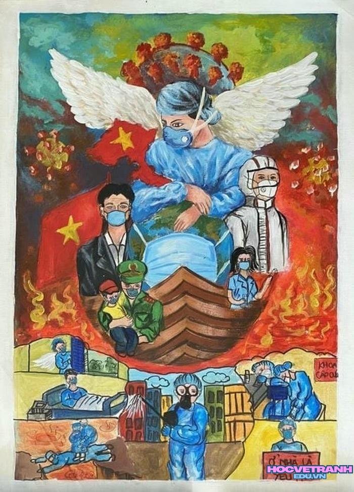 vẽ tranh chủ đề tự do lớp 7