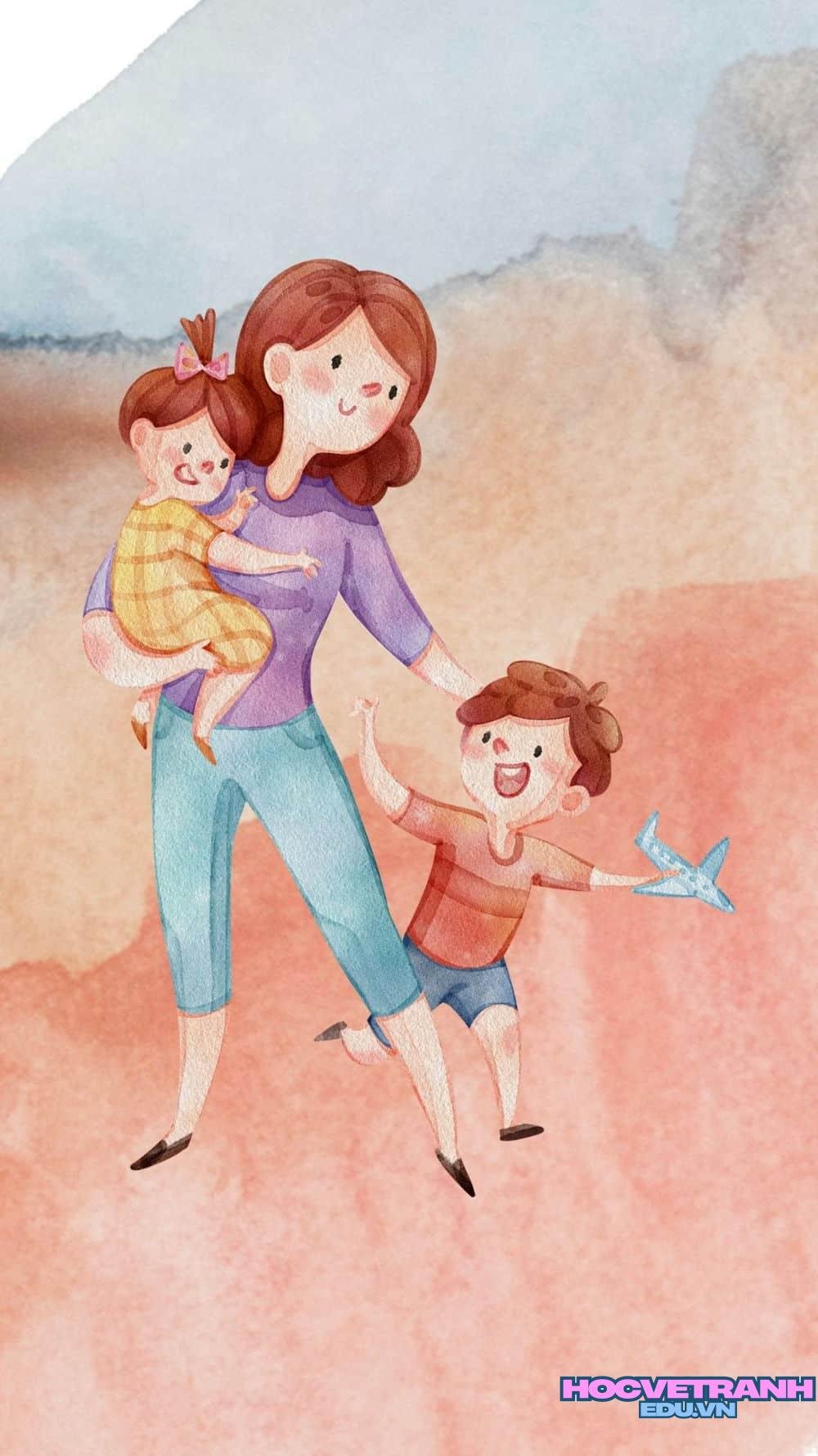 vẽ tranh chủ đề yêu thương bạn