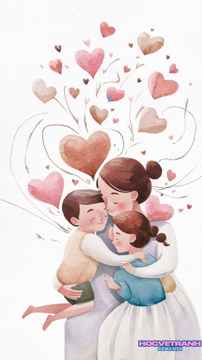 vẽ tranh chủ đề yêu thương đẹp