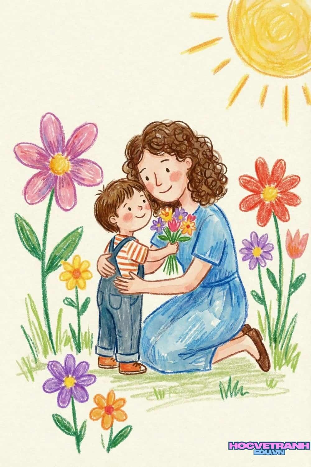 vẽ tranh chủ đề yêu thương nhau