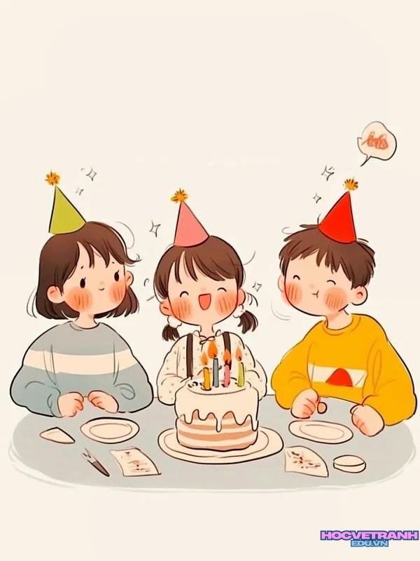 vẽ tranh chúc mừng sinh nhật 8k