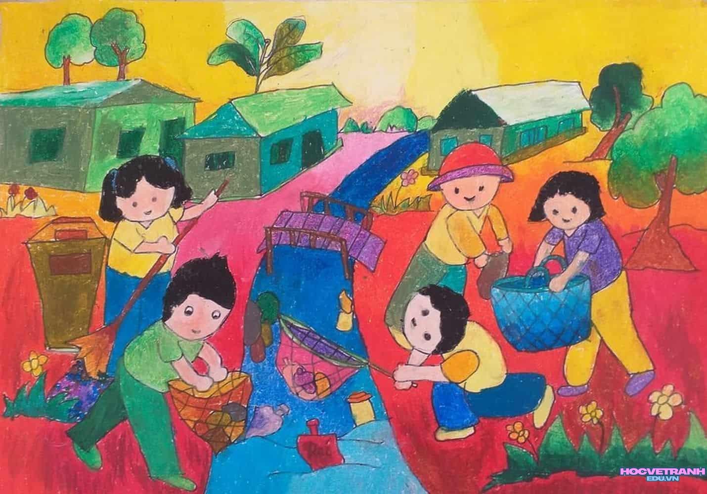 vẽ tranh cổ động đẹp