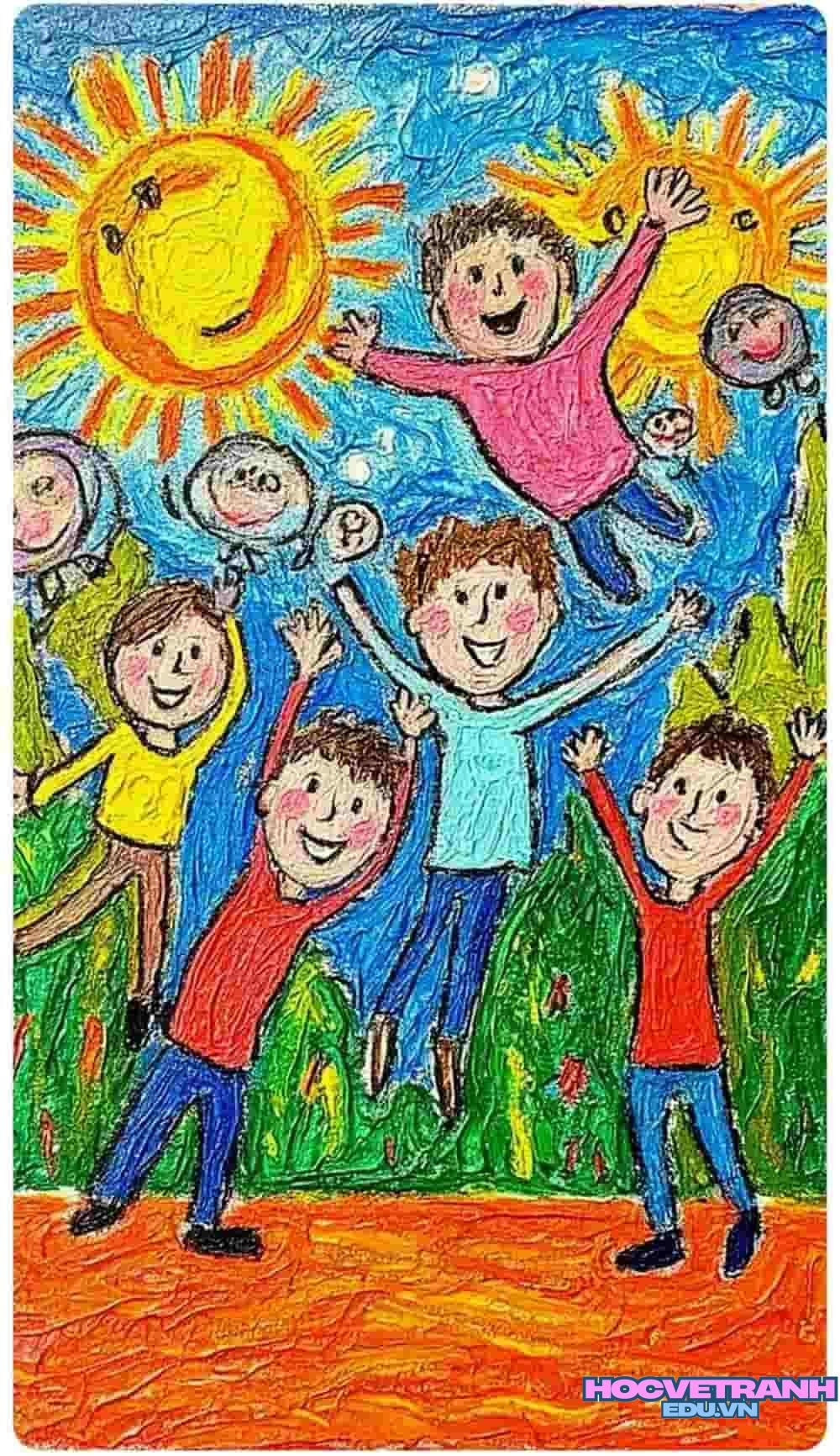 vẽ tranh cổ động đơn giản