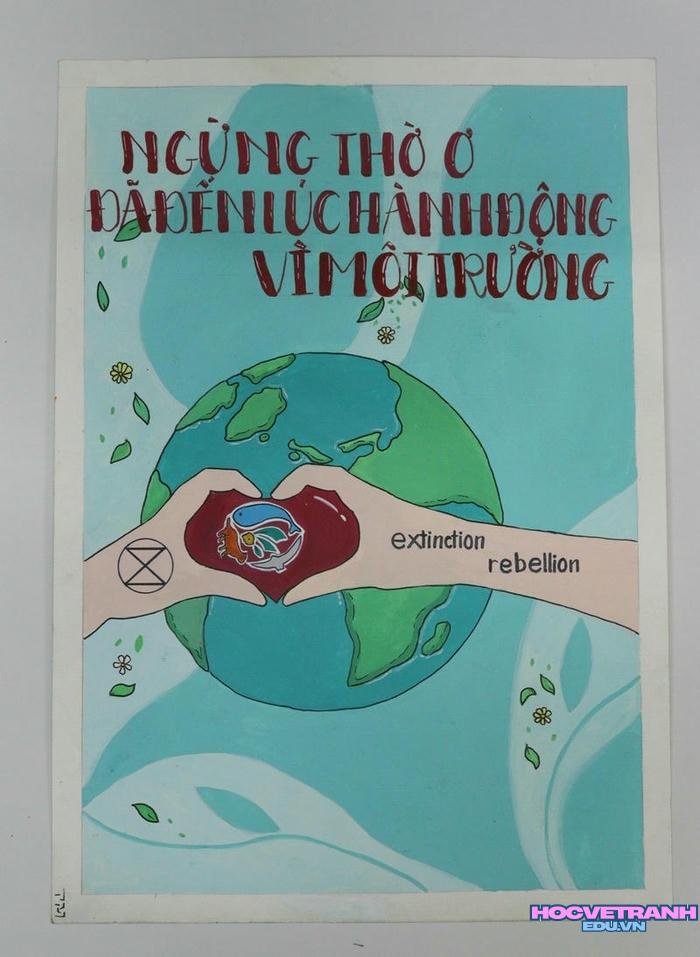 vẽ tranh cổ động lớp 8