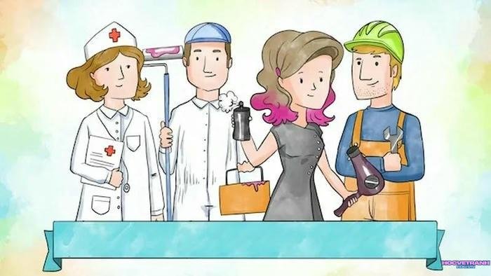 vẽ tranh cổ động nghề nghiệp
