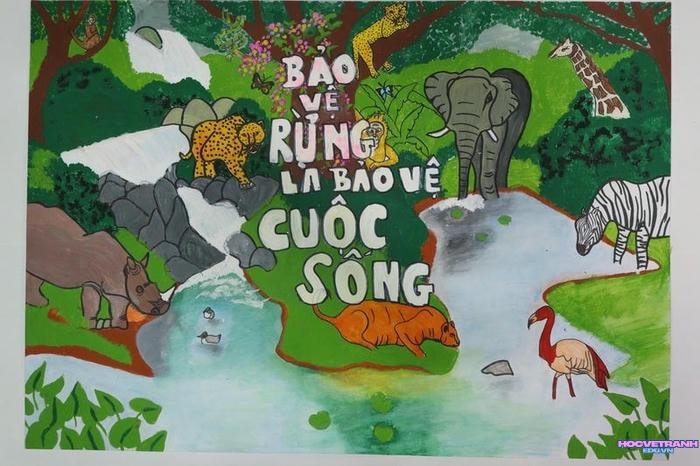 vẽ tranh cổ động về môi trường