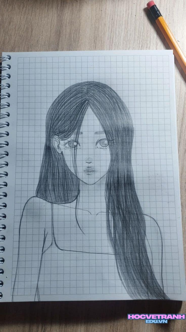 ve tranh co gai buon