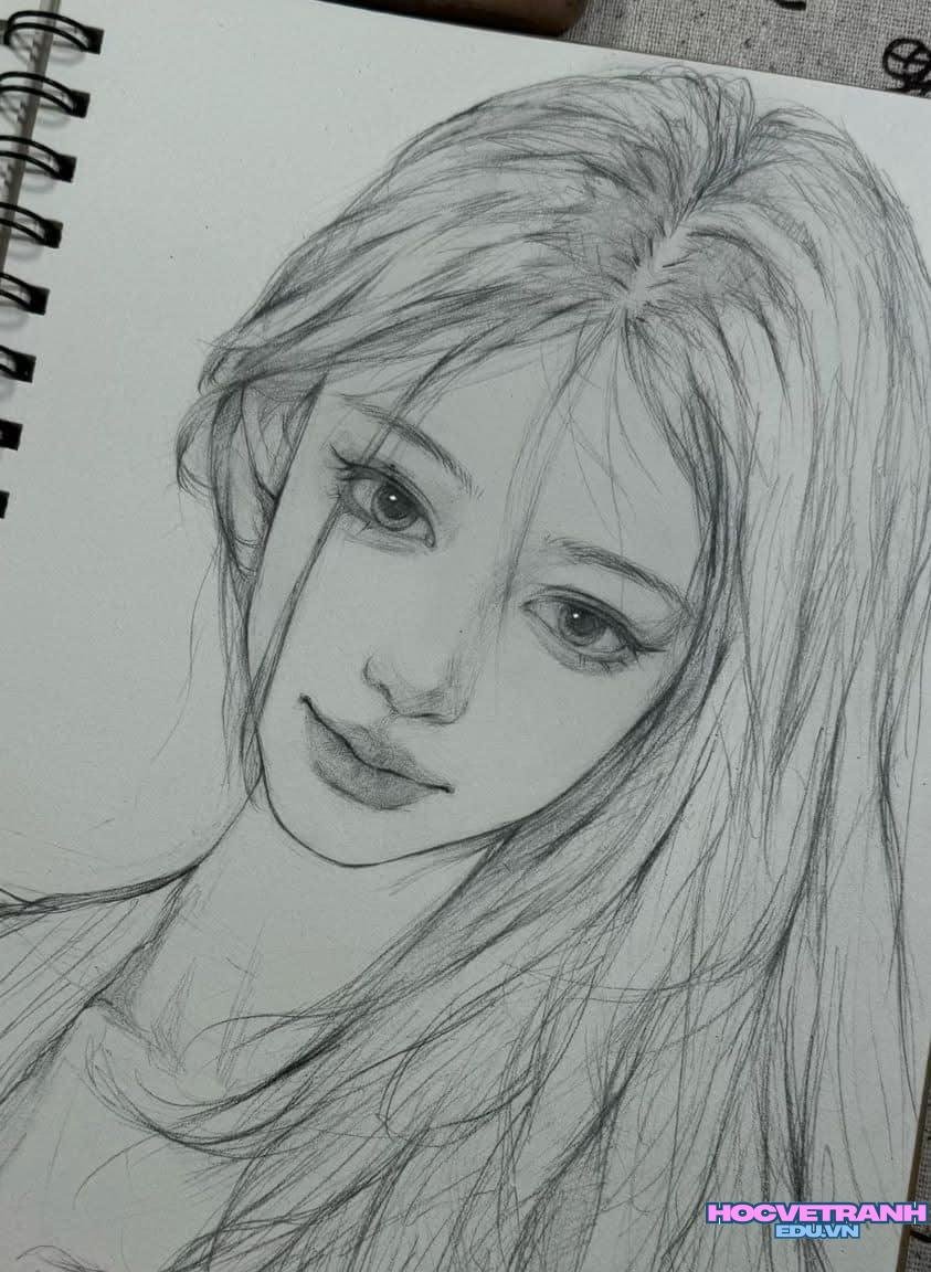 ve tranh co gai dong.