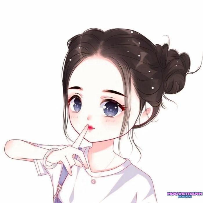 vẽ tranh cô gái mặt tròn