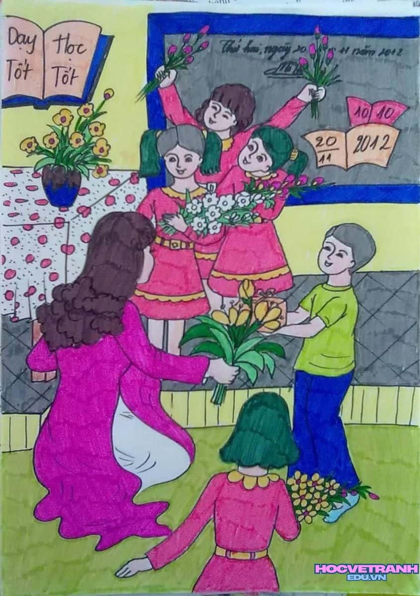 ve tranh co giao cuoi.