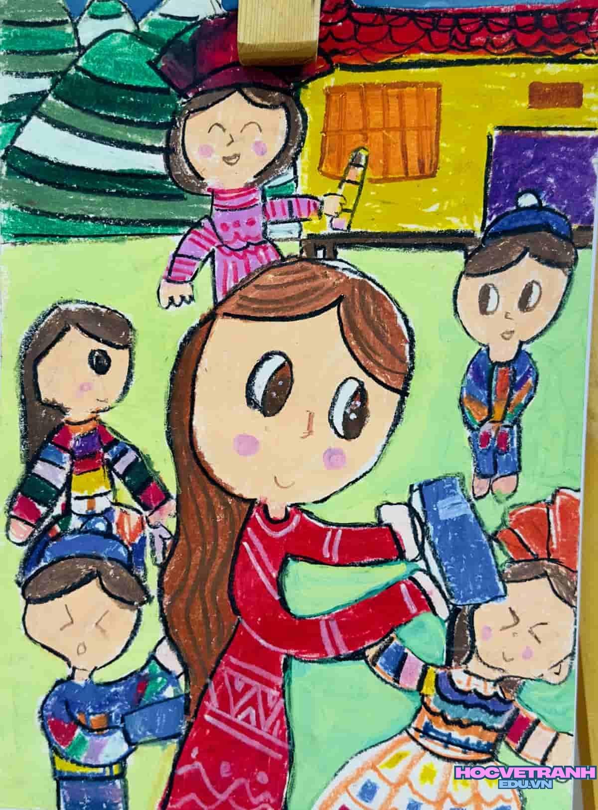 ve tranh co giao dep