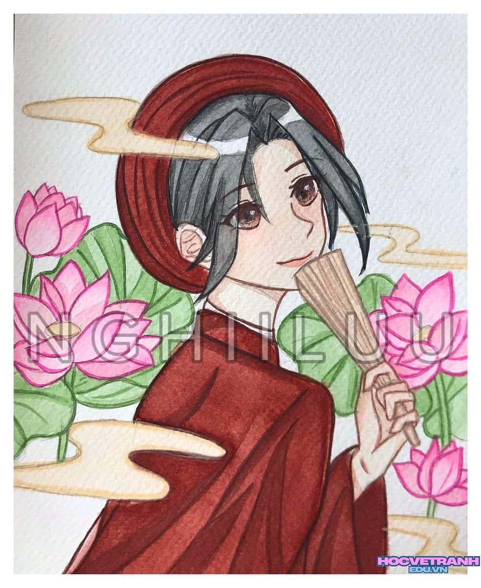 ve tranh co trang mo.