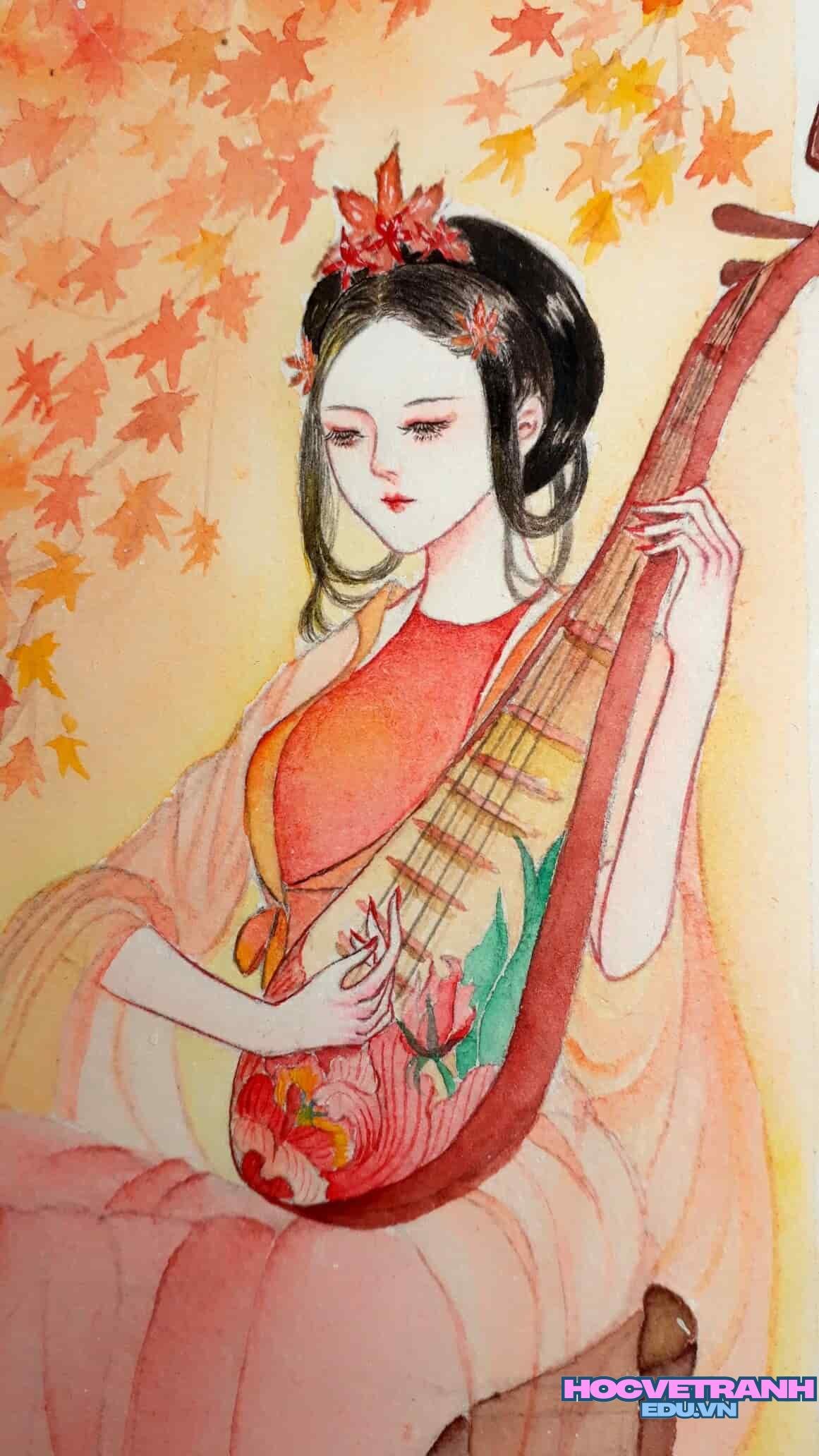 ve tranh co trang xua.